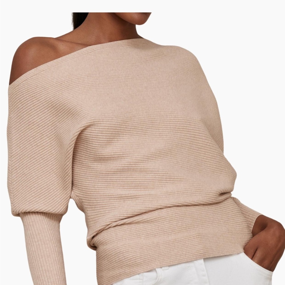 REISS LORNA OFF SHOULDER SWEATER